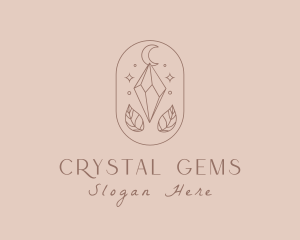 Elegant Crystal Moon logo design