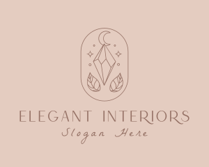 Elegant Crystal Moon logo design