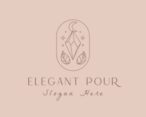 Elegant Crystal Moon logo design