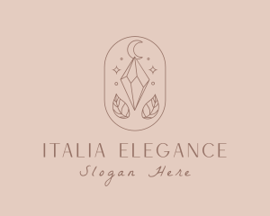 Elegant Crystal Moon logo design