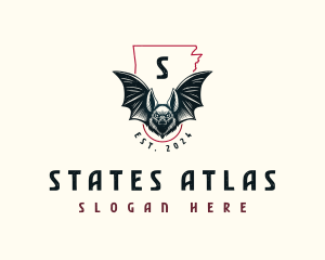 Arkansas Nature Bat logo design