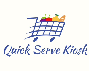 Fast Grocery Pushcart logo design