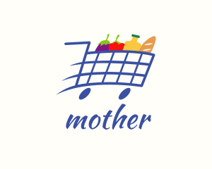 Convenience Store - Fast Grocery Pushcart logo design