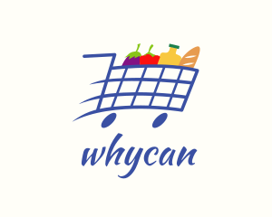 Convenience Store - Fast Grocery Pushcart logo design