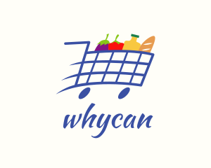 Pushcart - Fast Grocery Pushcart logo design