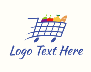 Fast Grocery Pushcart Logo