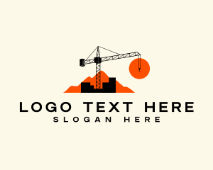 Construction - Industrial Construction Crane logo design