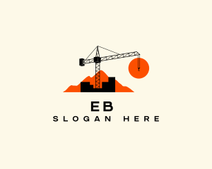 Industrial Construction Crane Logo