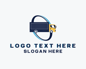Courier - Truck Vehicle Logistics logo design