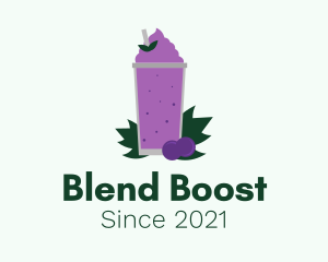 Smoothie - Fresh Grape Smoothie logo design