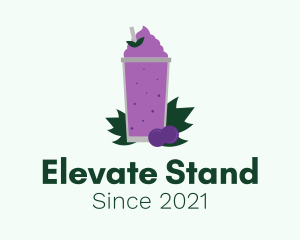 Fresh Grape Smoothie  logo design