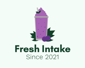 Fresh Grape Smoothie  logo design