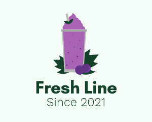 Fresh Grape Smoothie  logo design