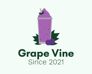 Grape - Fresh Grape Smoothie logo design