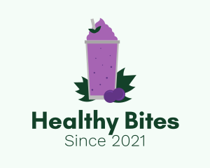 Fresh Grape Smoothie  logo design