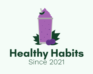 Fresh Grape Smoothie  logo design