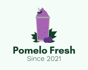 Fresh Grape Smoothie  logo design