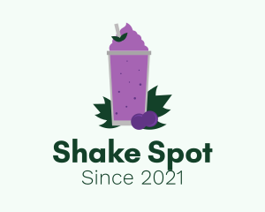 Shake - Fresh Grape Smoothie logo design