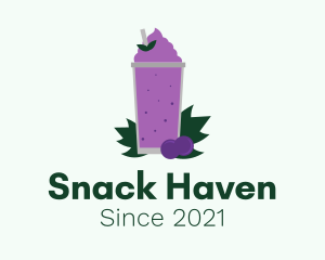 Fresh Grape Smoothie  logo design