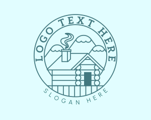 Lodge - Scenic Mountain Cabin Chalet logo design