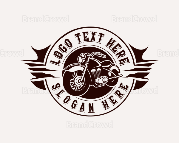 Motocross Motorcycle Hipster Logo