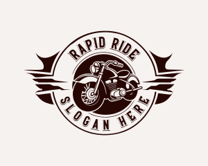 Motocross Motorcycle Hipster logo design