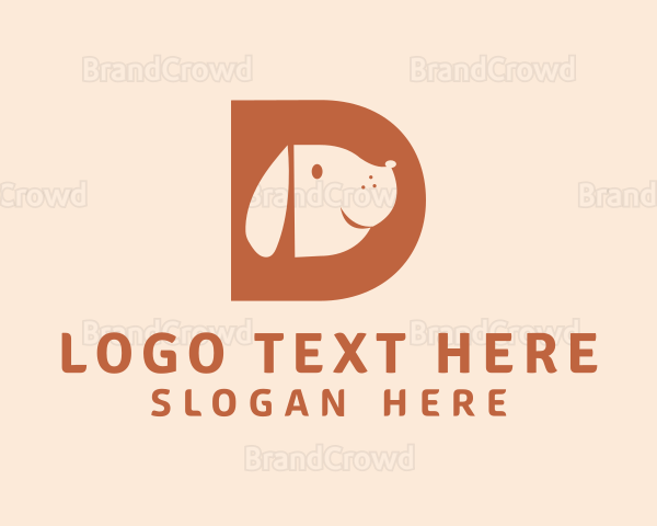 Pet Dog Letter D Logo