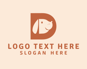 Pet Dog Letter D Logo