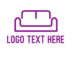 Property-staging - Purple Furniture Sofa logo design