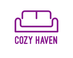 Purple Furniture Sofa logo design