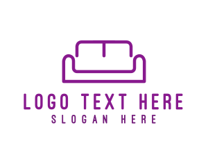 Purple Furniture Sofa logo design