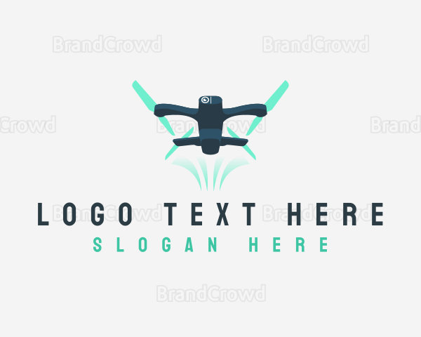 Flying Drone Aerial Logo