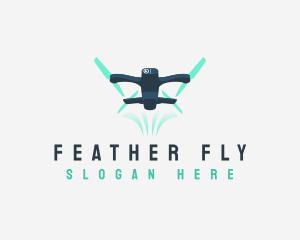 Flying Drone Aerial logo design