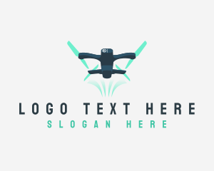 Vlog - Flying Drone Aerial logo design