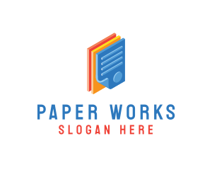 Documents - 3D Document Files logo design