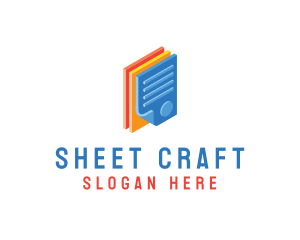 Sheet - 3D Document Files logo design