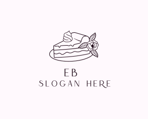 Wedding - Cake Slice Dessert logo design