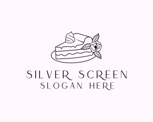 Cheesecake - Cake Slice Dessert logo design