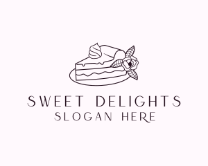 Dessert - Cake Slice Dessert logo design