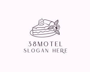 Cake Slice Dessert logo design