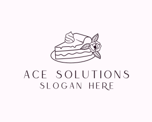 Cake Slice Dessert logo design