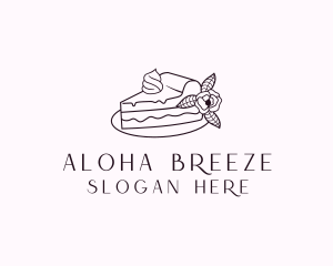 Cake Slice Dessert logo design