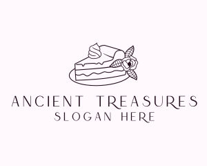 Cake Slice Dessert logo design