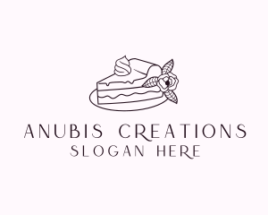 Cake Slice Dessert logo design