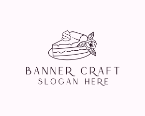 Cake Slice Dessert logo design