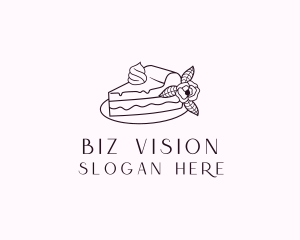 Cake Slice Dessert logo design