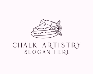 Cake Slice Dessert logo design