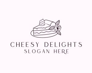 Cake Slice Dessert logo design