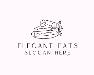 Cake Slice Dessert logo design