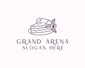 Cake Slice Dessert logo design